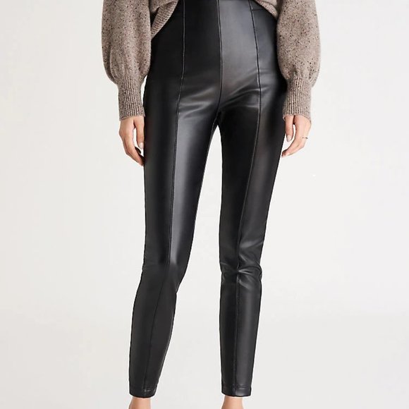 Ann Taylor Pants - Ann Taylor Side Zip Faux Leather Legging NWT